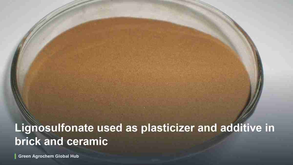 Lignosulfonate used as plasticizer and additive in brick and ceramic